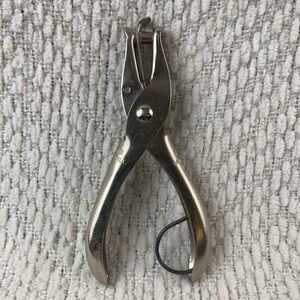 Vintage McGILL GEM Single Hole‎ Punch Marengo Ill. Made in USA Paper Puncher